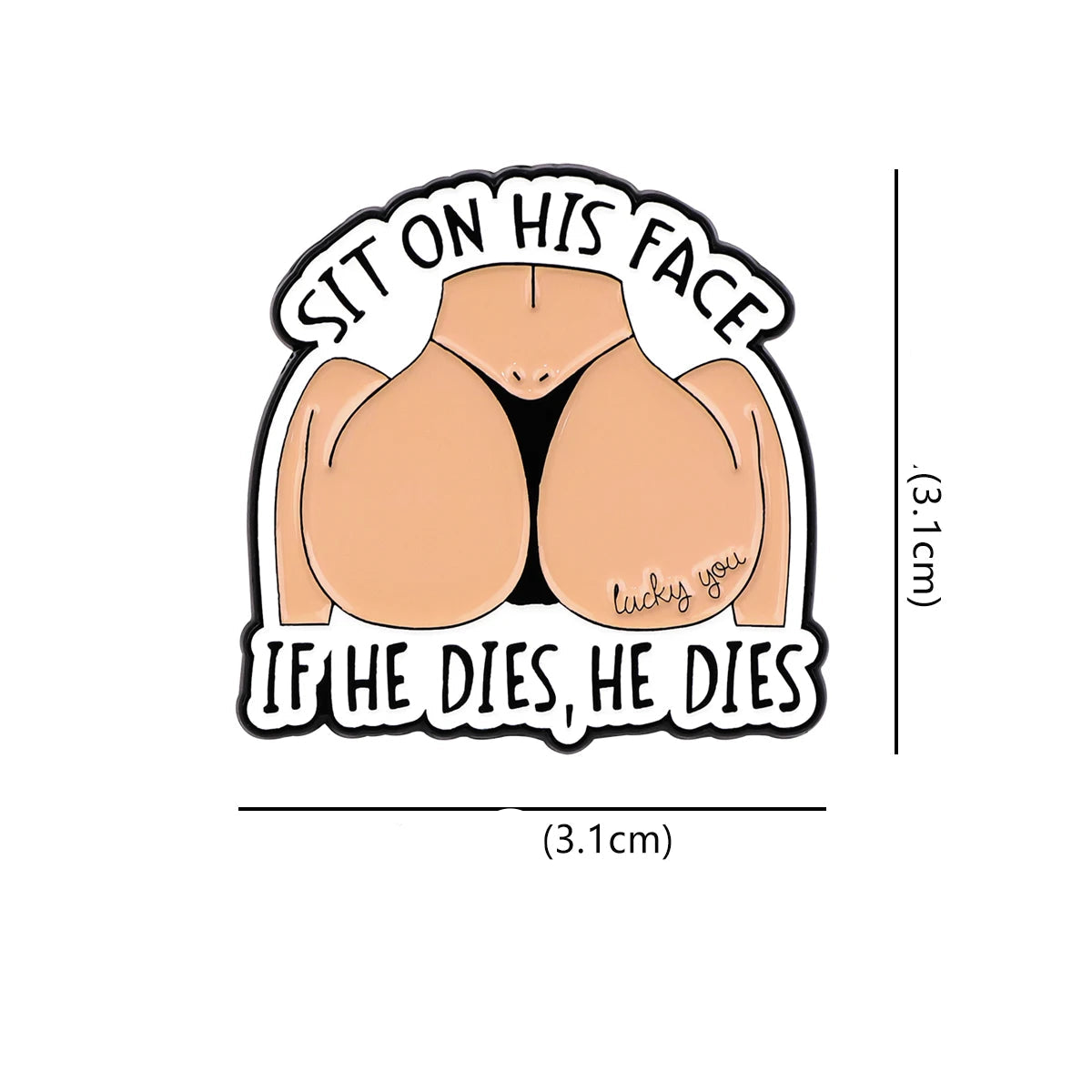 Satirische Citaat Pin