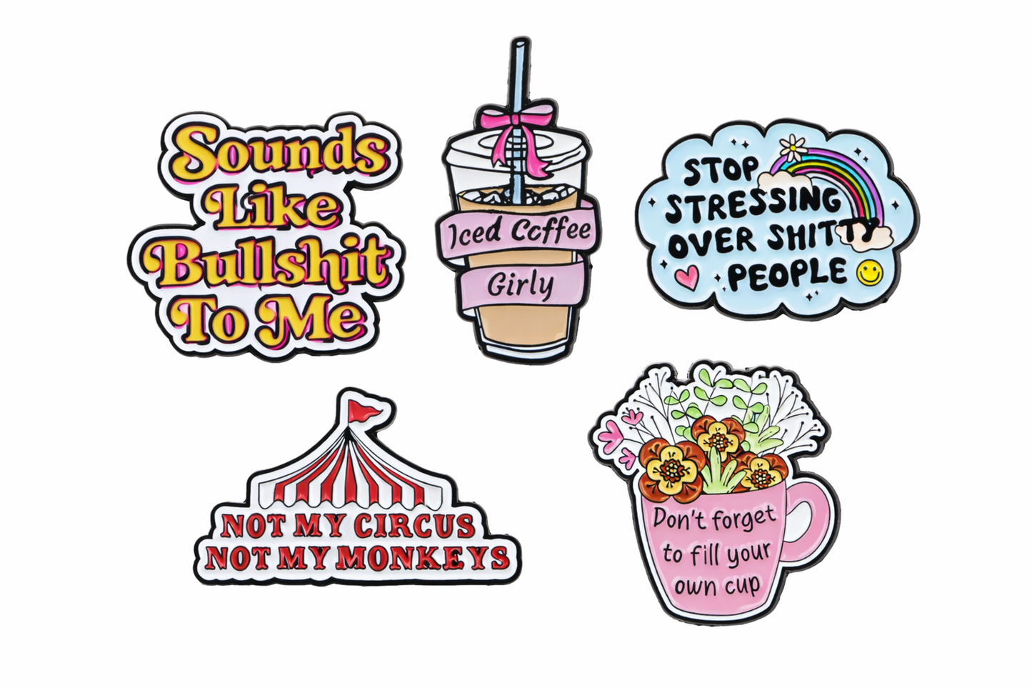 Collectie Kleurrijke Quote Pins