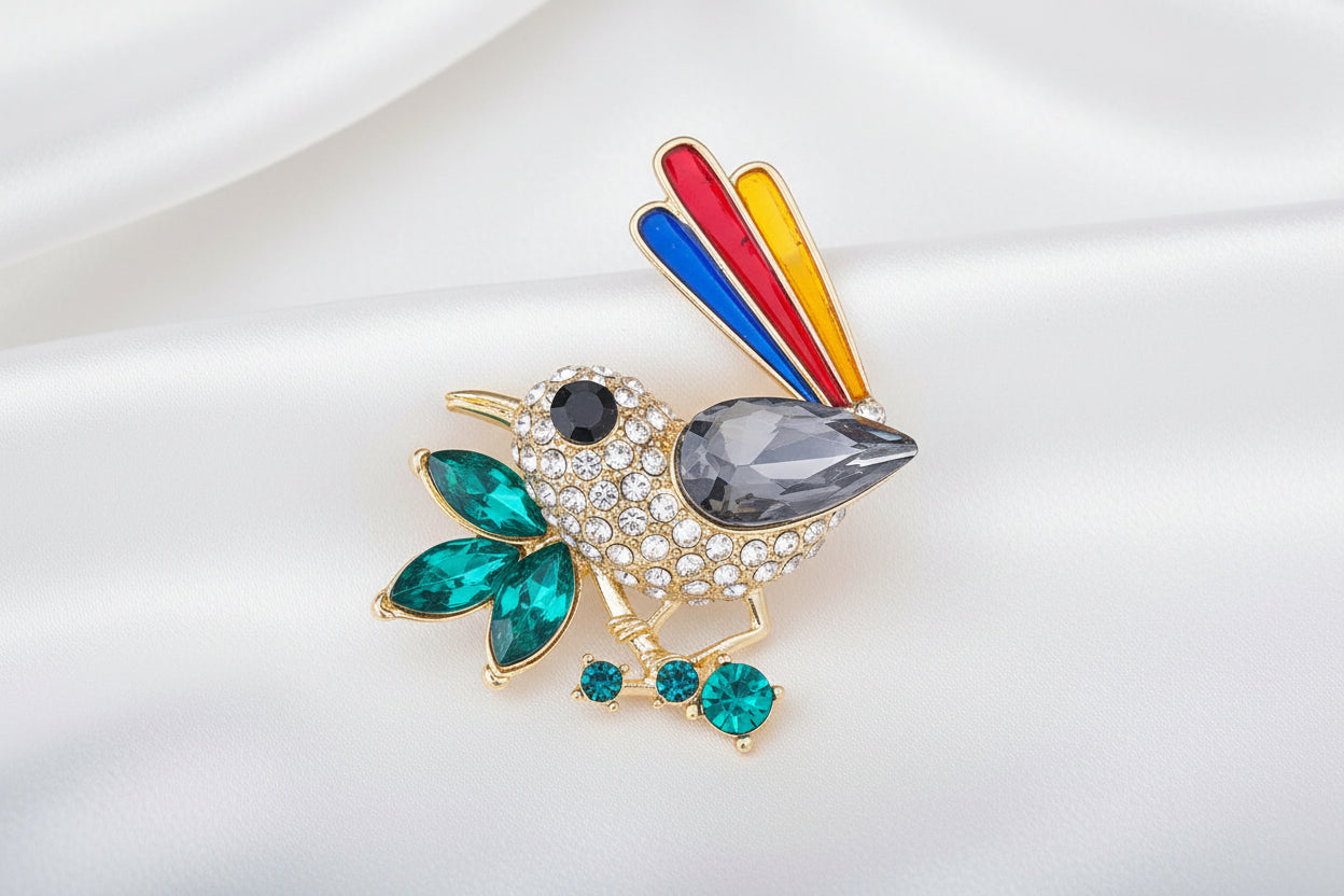 Ekster Vogel Broche