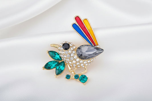 Ekster Vogel Broche