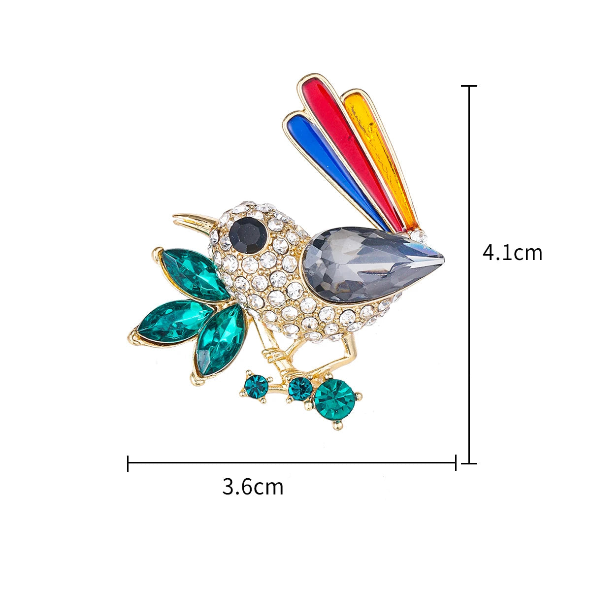 Ekster Vogel Broche
