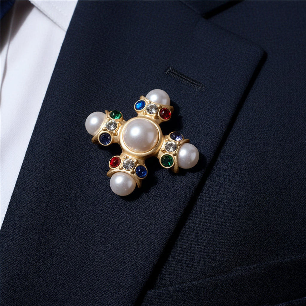 Retro Barok Edelsteen Broche