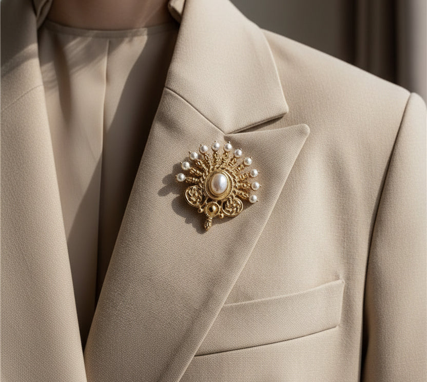 Retro Barok Edelsteen Broche
