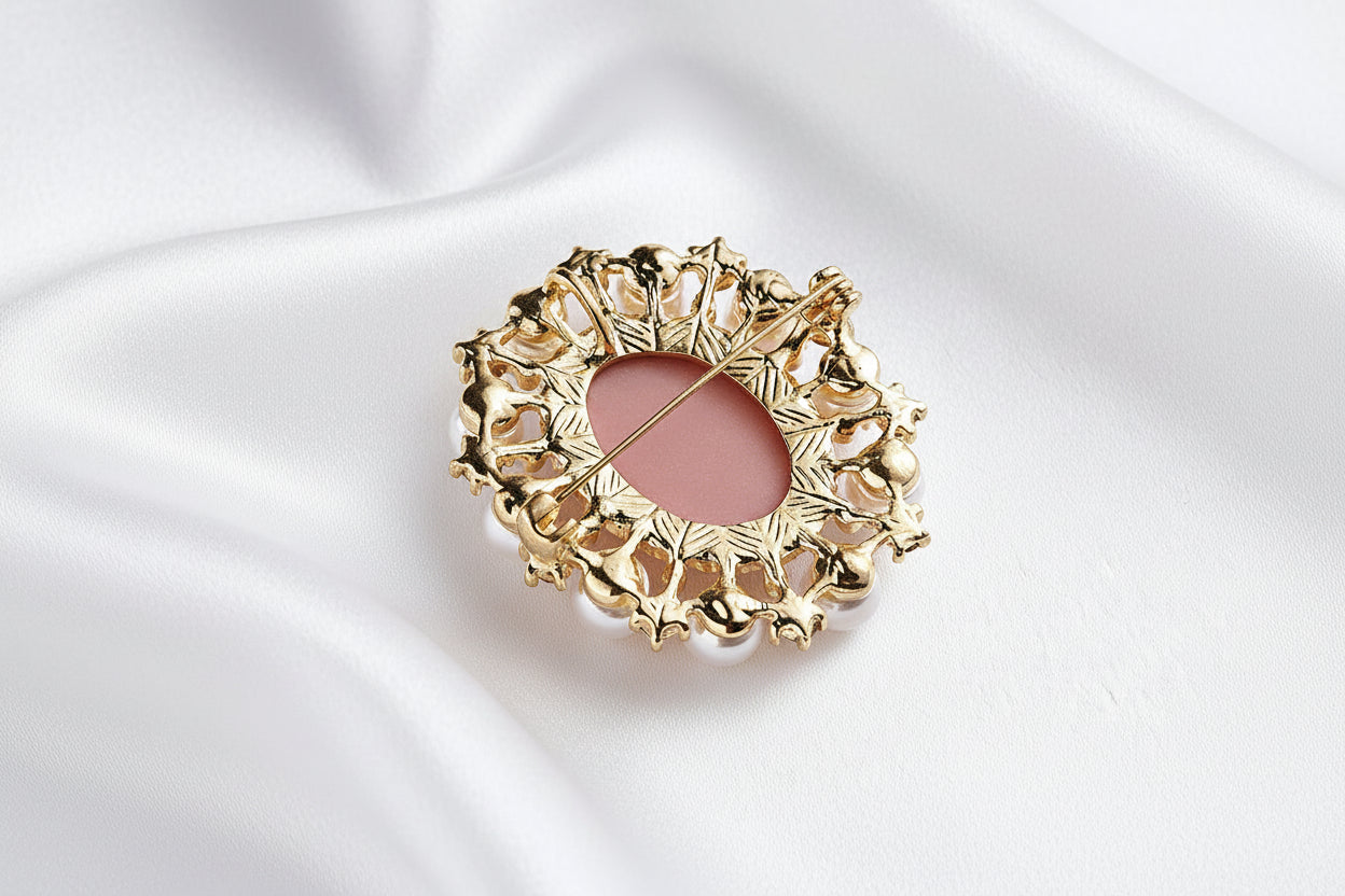 Vintage Cameo Bloem Broche - Meerdere Varianten