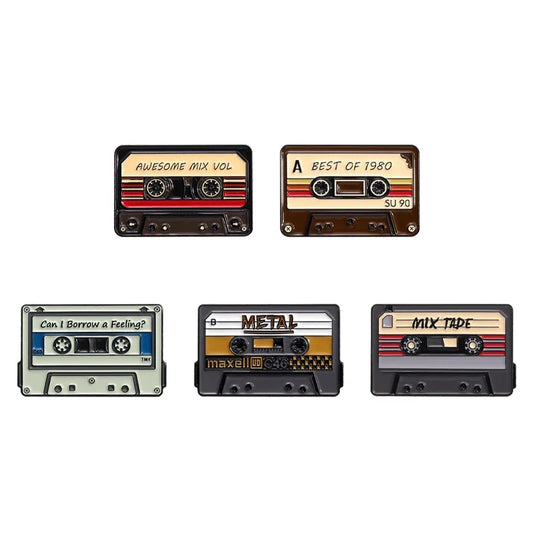 Jaren '80 & '90 Retro Cassettebandje Speld
