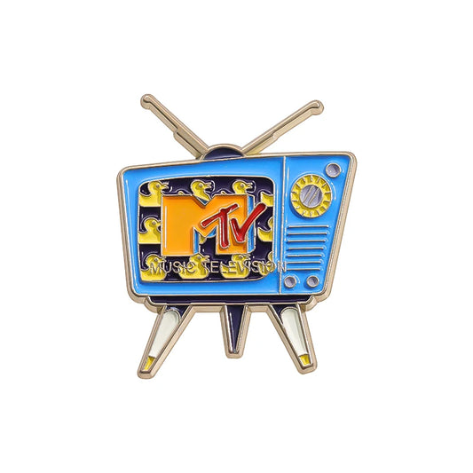 Retro Televisie Broche