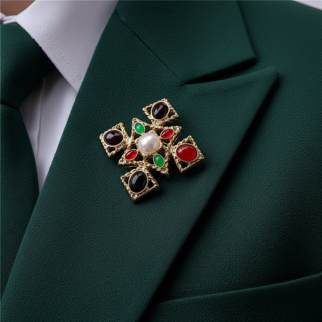 Retro Barok Edelsteen Broche