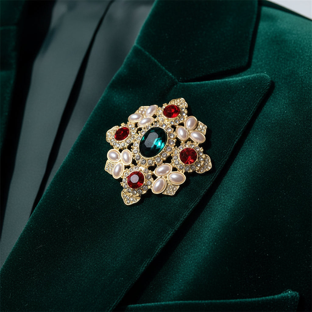 Retro Barok Edelsteen Broche