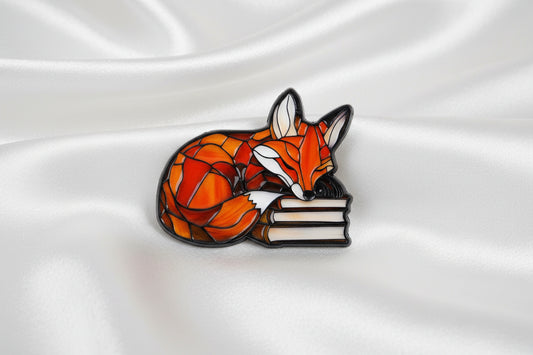 Lezende vos pin
