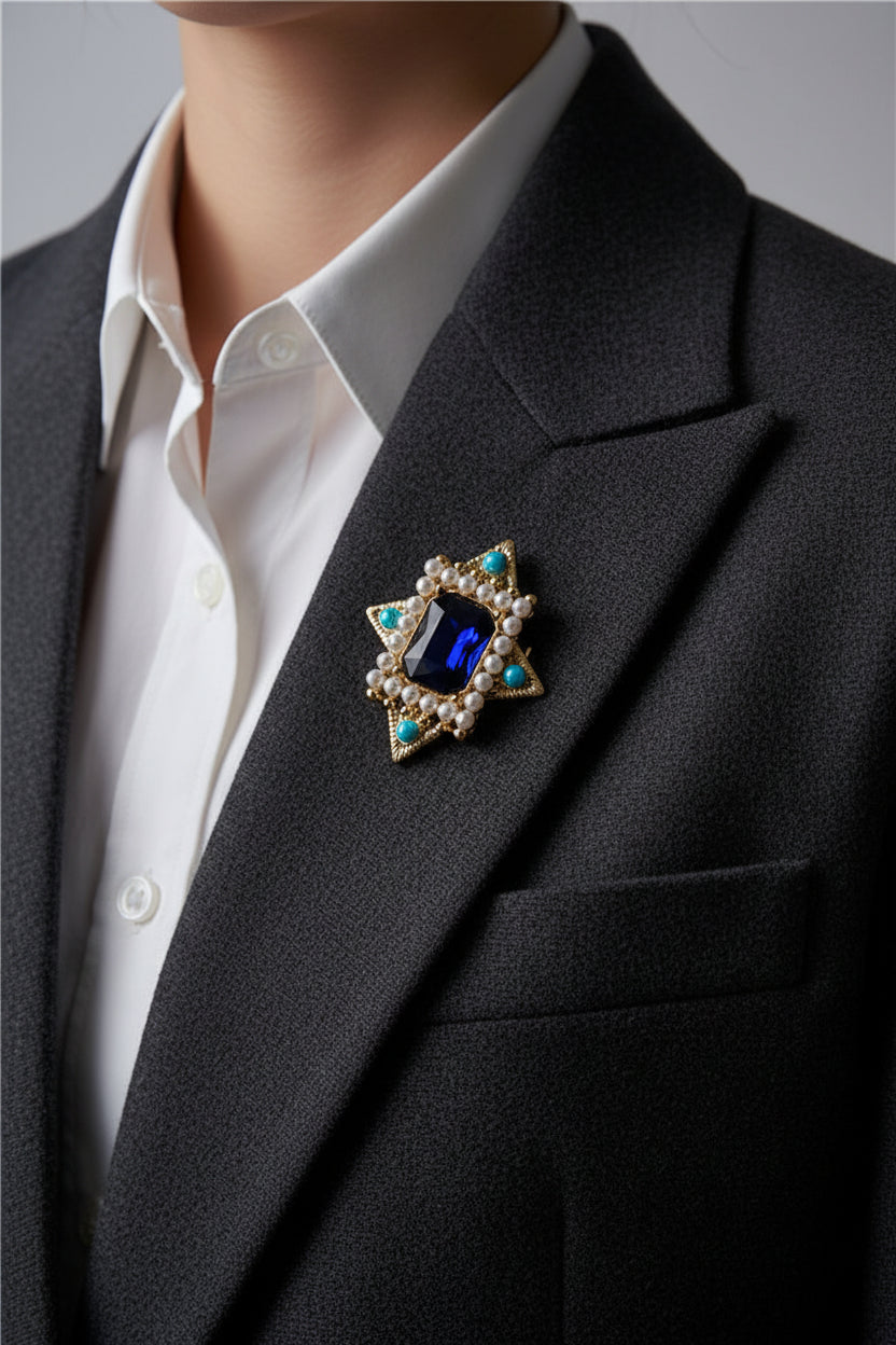 Retro Barok Edelsteen Broche