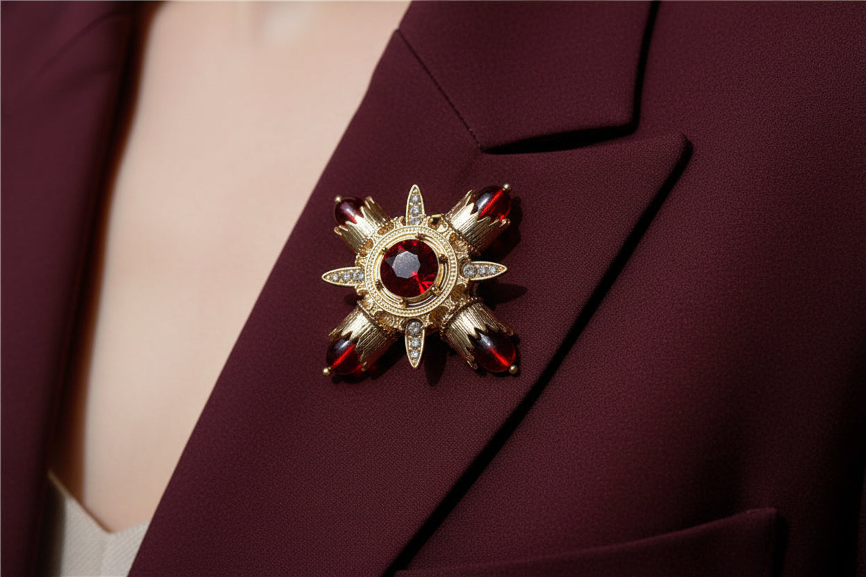 Retro Barok Edelsteen Broche