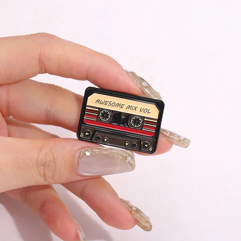 Jaren '80 & '90 Retro Cassettebandje Speld