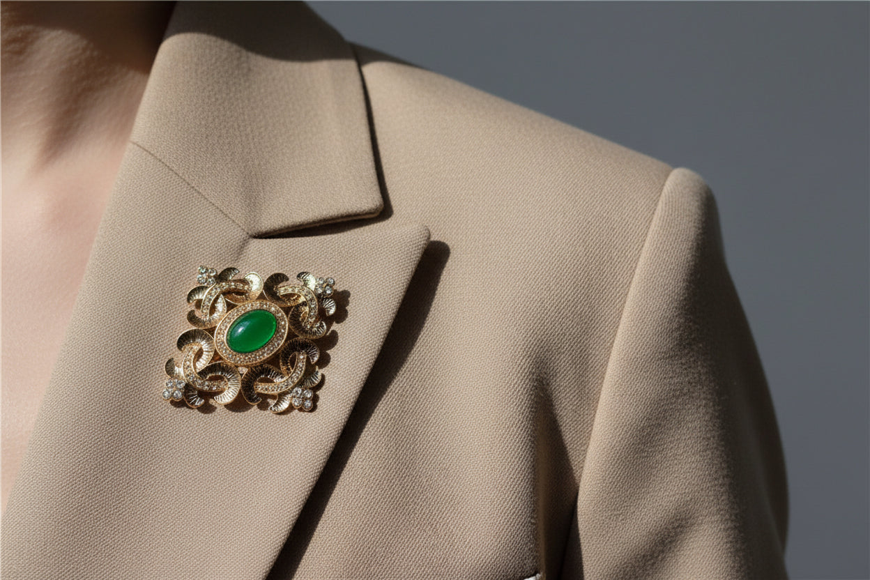 Retro Barok Edelsteen Broche