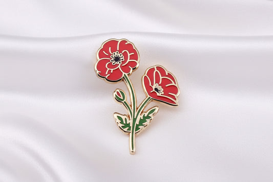 Rode Klaproos Bloem Speld
