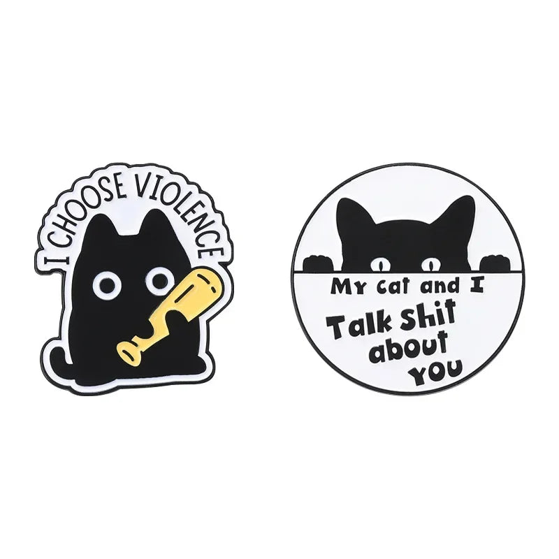 Black Cat "Choose Violence" Pin