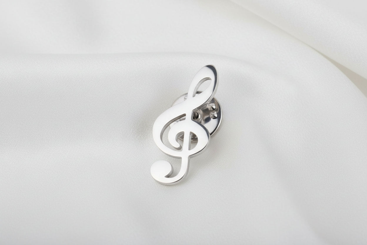 Gouden Muzieknoot Broche
