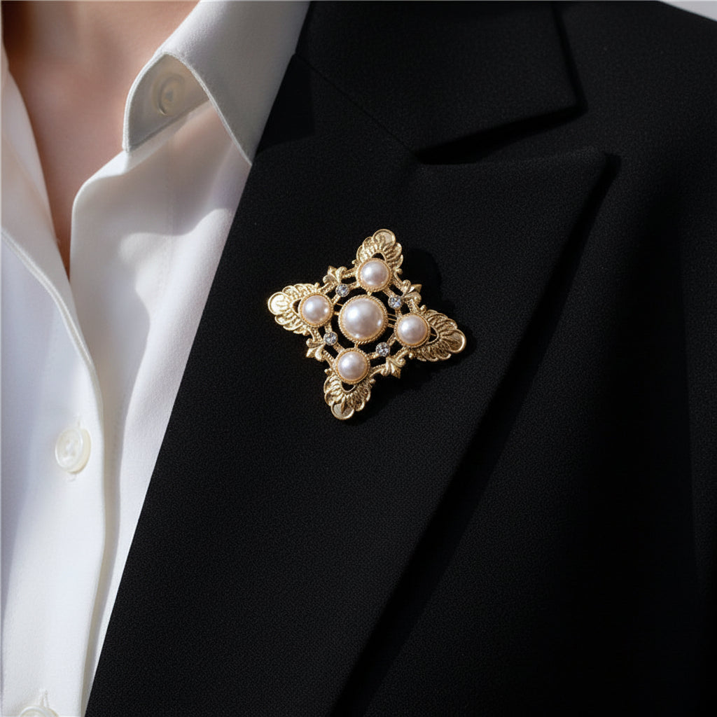 Retro Barok Edelsteen Broche