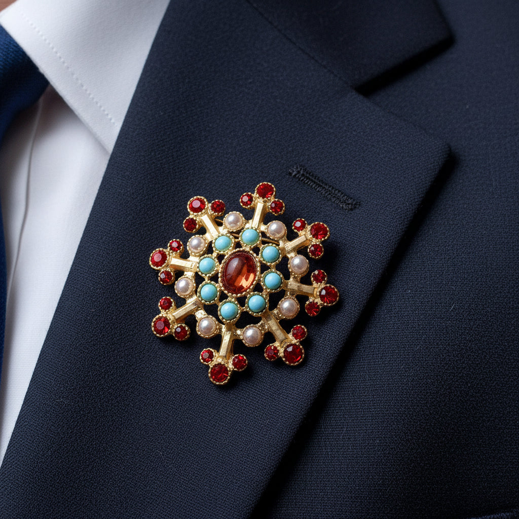 Retro Barok Edelsteen Broche