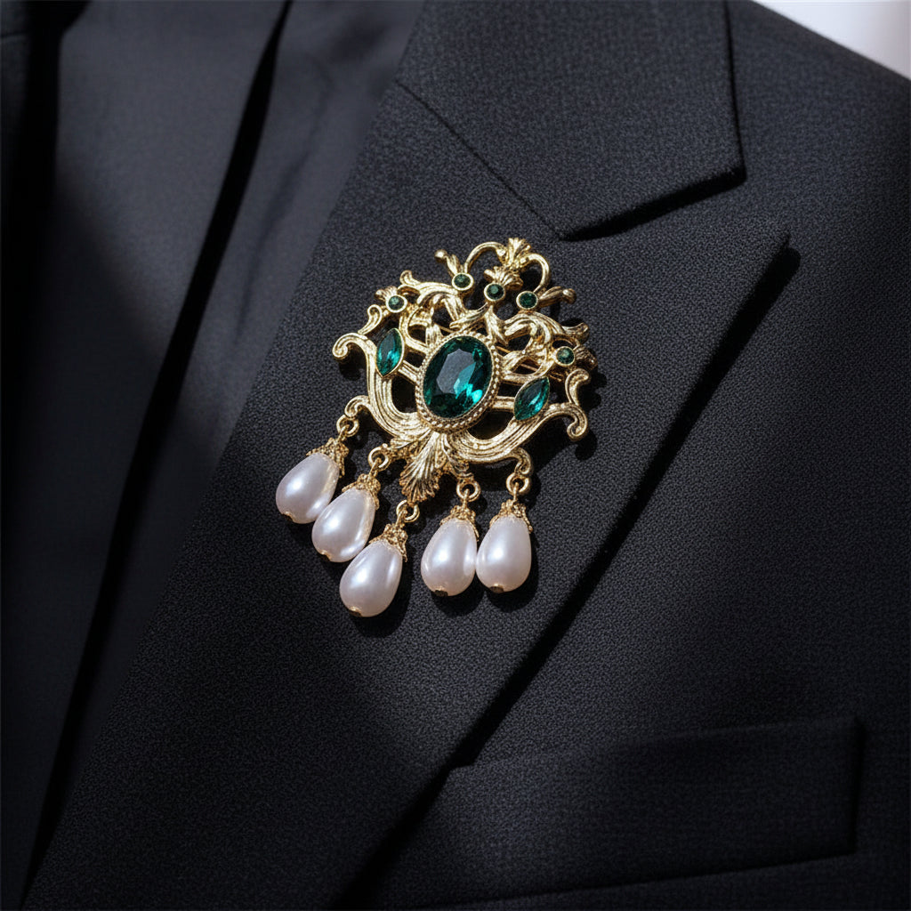 Retro Barok Edelsteen Broche