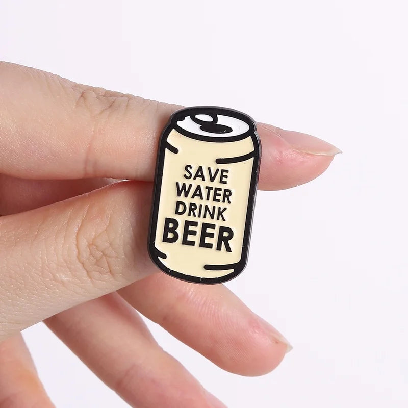 Save Water Drink Beer Pin